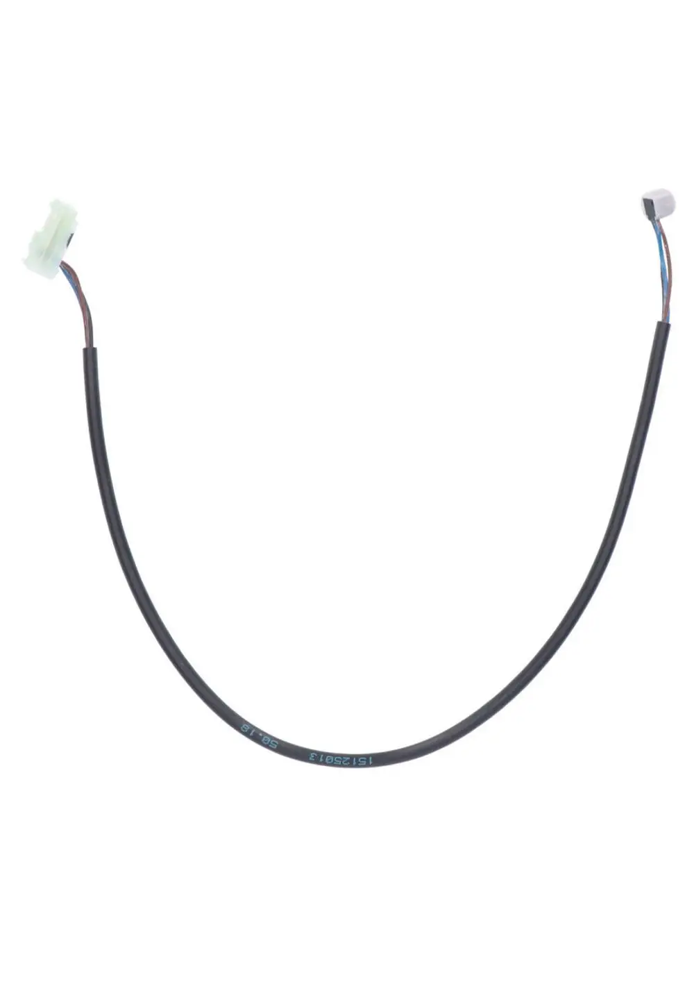 Kabel mit zwei verschiedenen Steckern, möglicherweise für den Anschluss eines Sensors. Judo-Ersatzteil für Komponentenverbindungen in technischen Anwendungen.